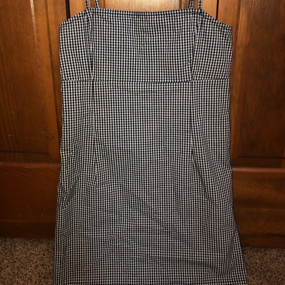Black and White Checkered Mini Dress